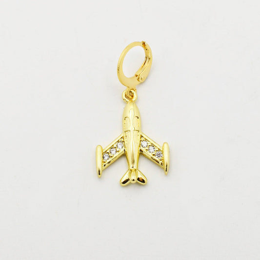 Gold Airplane Charm