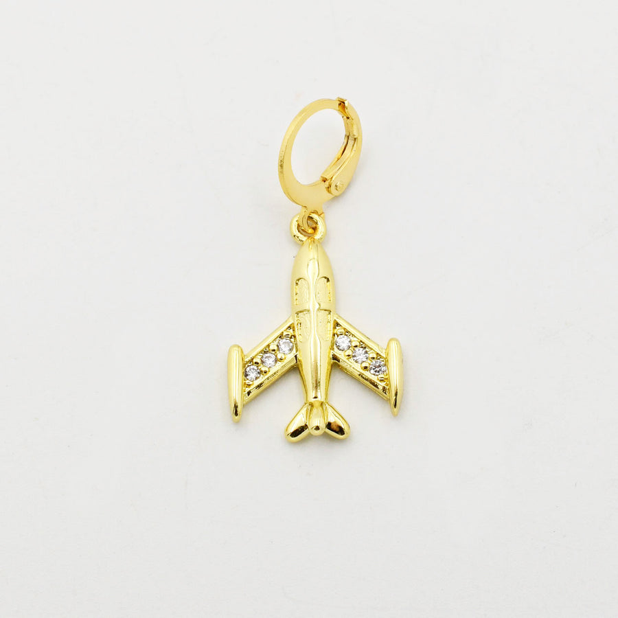 Gold Airplane Charm