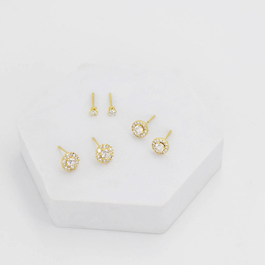 Little Crystal Stud Earring Set