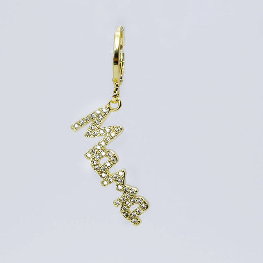 Mama Gold Crystal Charm