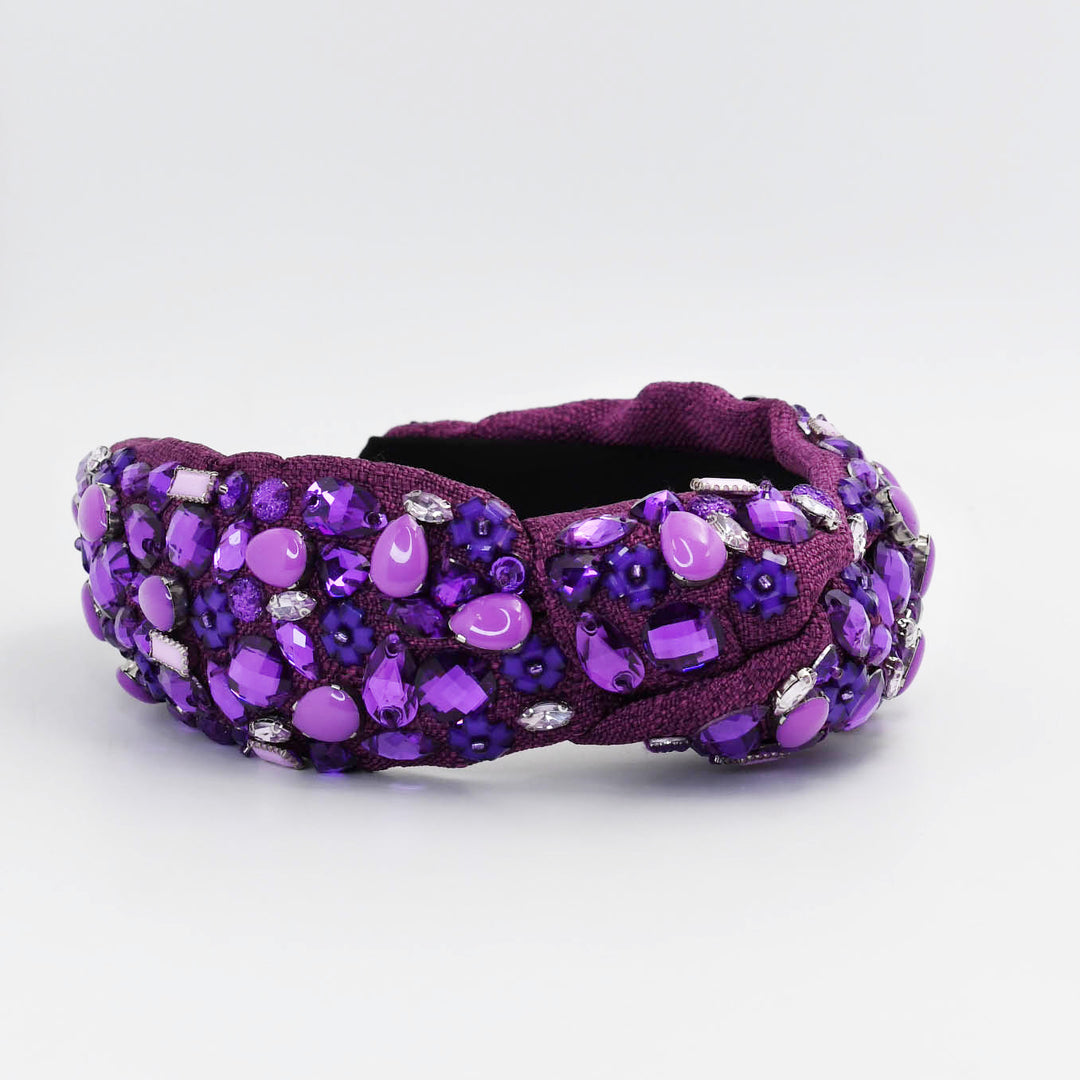 Purple Bejeweled Headband