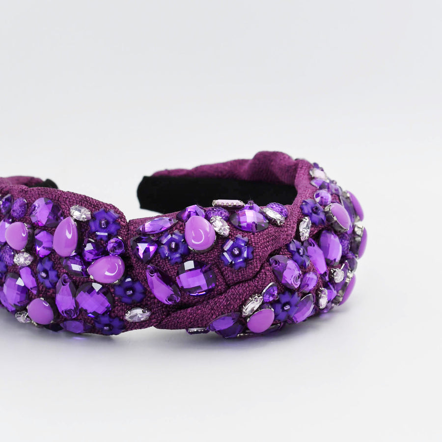 Purple Bejeweled Headband