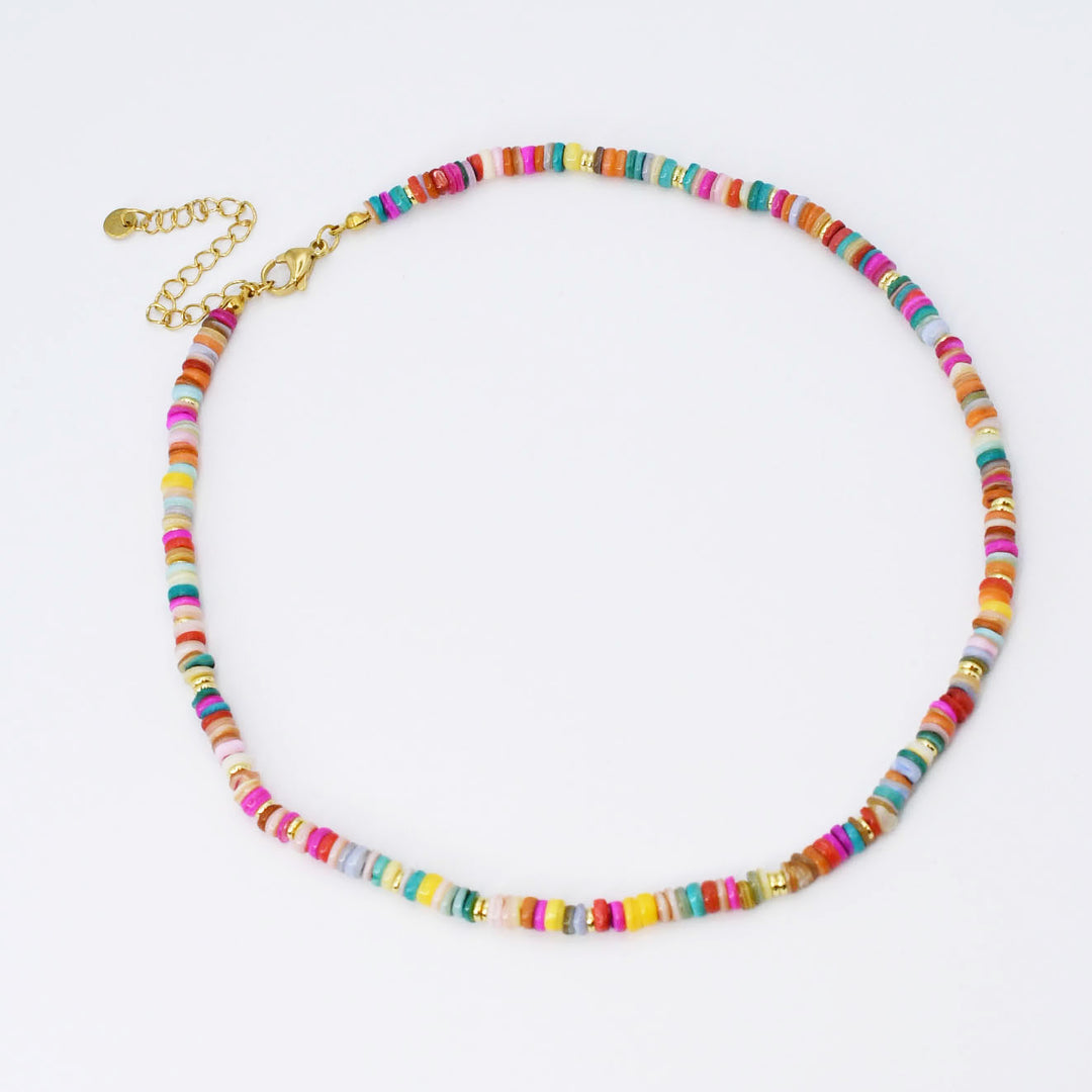 Rainbow Bright Dainty Gemstone Necklace