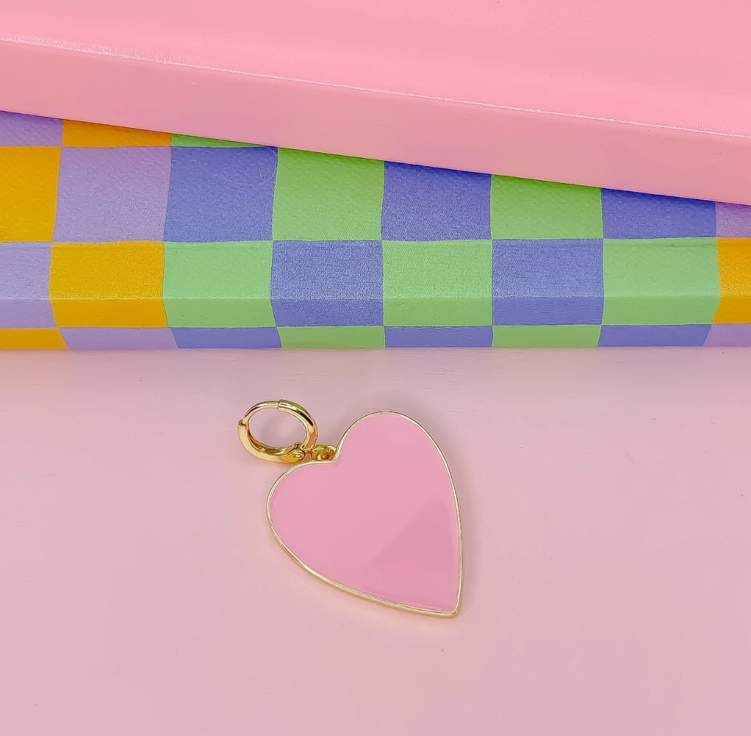 Pretty in Pink Gold Heart Charm