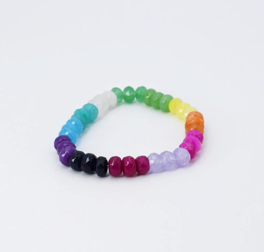 Colorful Multi Gemstone Beaded Bracelet