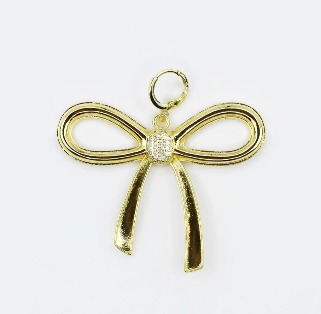 Oversized Bow Gold Charm