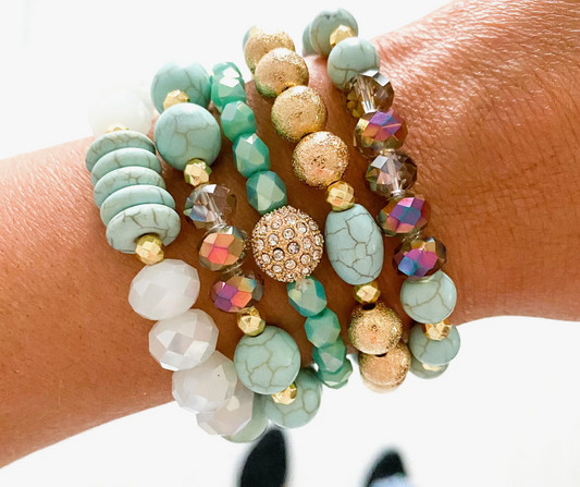 Mint Turquoise Bracelet Stack