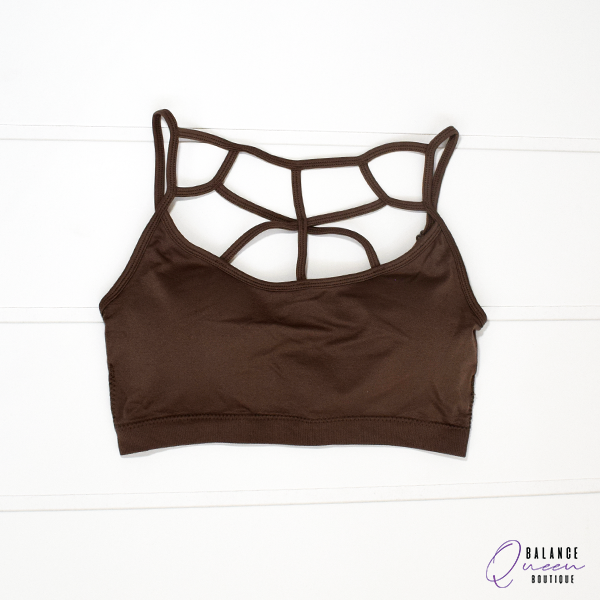 Mocha Star Front Padded Bralette