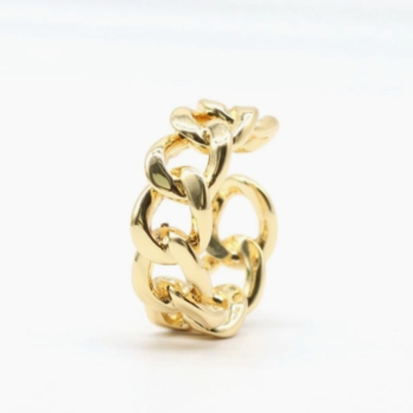 Chain Link Wrap 18K Adjustable Ring